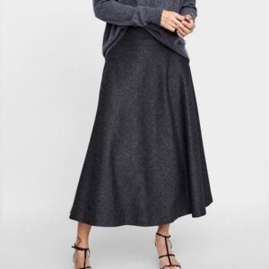 Zara Dark Gray Midi Skirt